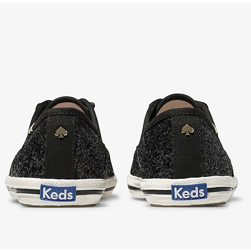 NWOT kate x keds black glitter